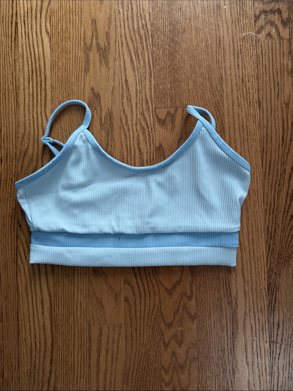 Born Primitive Light Blue Ribbed Sports Bralette
